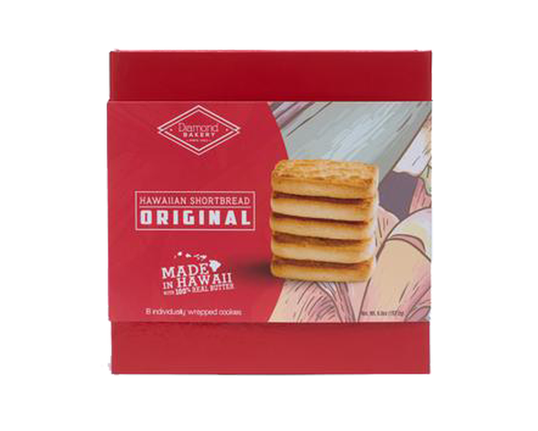 Hawaiian Shortbread Cookies Red Gift Box, Original (6.6oz)