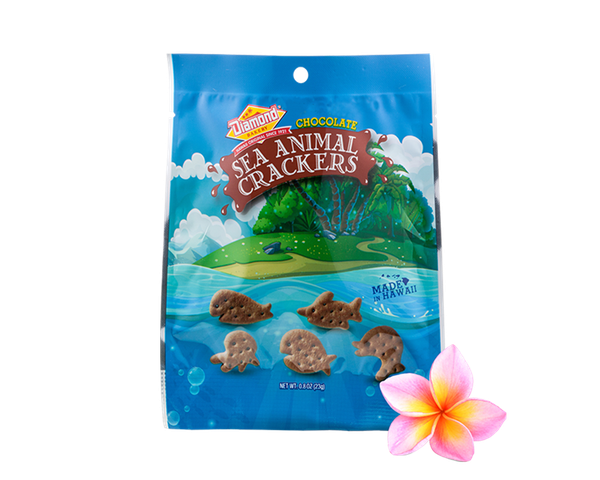 Hawaiian Sea Animal Crackers, Chocolate (0.8oz / Case of 100)