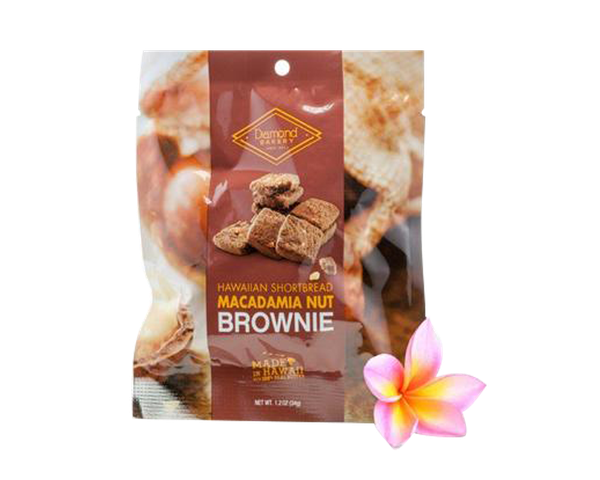 Mini Hawaiian Shortbread Cookies, Brownie Macnut (1.2oz / Case of 100)
