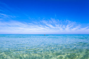 Still waters and blue skies on Oahu's North Shore.