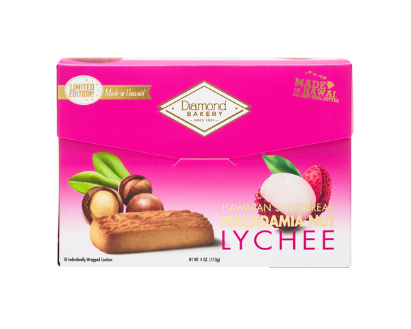 Hawaiian Macadamia Shortbread Cookies, Lychee (4.0oz)