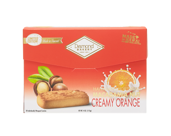 Hawaiian Macadamia Shortbread Cookies, Creamy Orange (4.0oz)