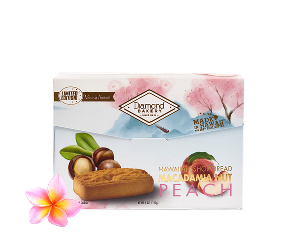 Hawaiian Macadamia Shortbread Cookies, Peach (4.0oz)