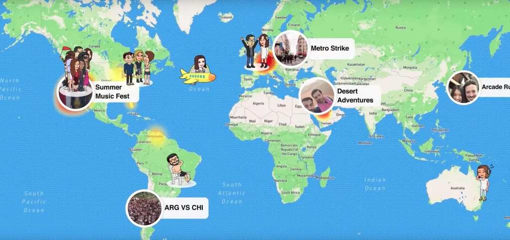 How Snapchat Map Uses Icons to Tell Stories