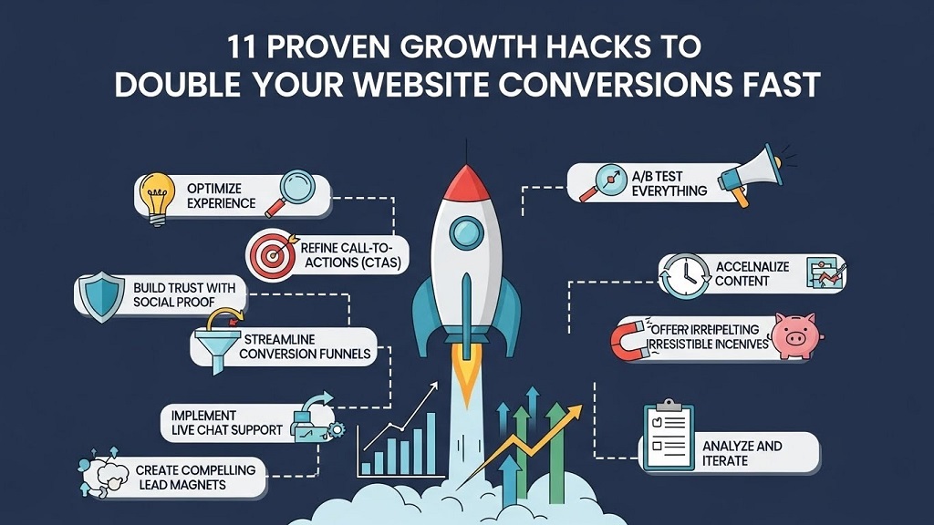 11 Proven Growth Hacks to Double Your Website Conversions Fast