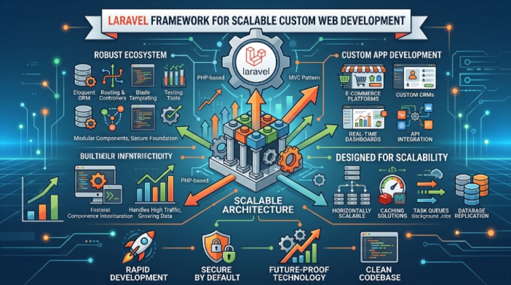 Laravel framework for scalable custom web development