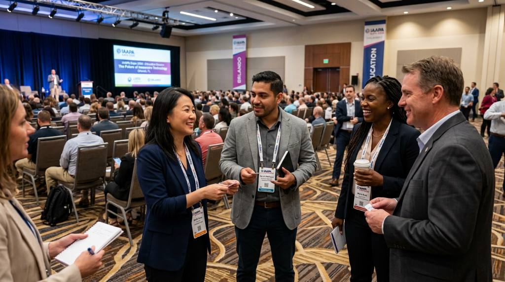 Professionals networking at an IAAPA Expo education session in Orlando in November 2026